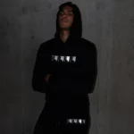 BLACK HOODY EIGHT Y LOGO REFLECTIVE