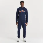 NAVY HOODY FIVE Y LOGO ORANGE