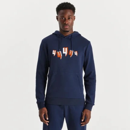 NAVY HOODY FIVE Y LOGO ORANGE