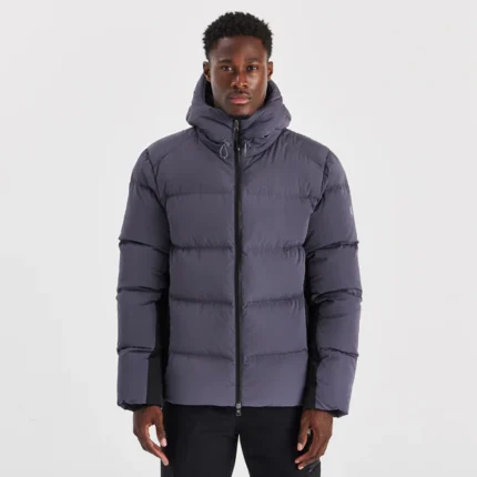 QUILTED DOWN COAT NINE IRON / BLACK