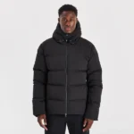 QUILTED DOWN COAT BLACK