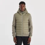 QUILTED PANEL JACKET KHAKI