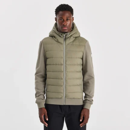QUILTED PANEL JACKET KHAKI