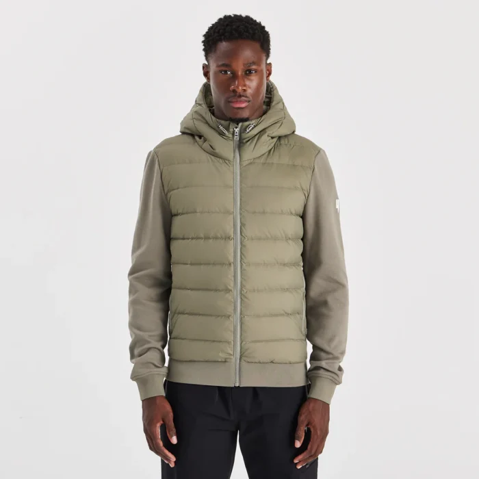 QUILTED PANEL JACKET KHAKI