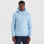 QUILTED PANEL JACKET BABY BLUE