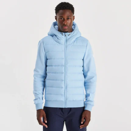 QUILTED PANEL JACKET BABY BLUE