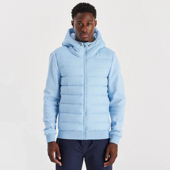 QUILTED PANEL JACKET BABY BLUE