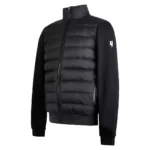 FUNNEL NECK PANEL JACKET BLACK