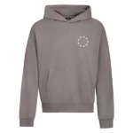 SOLID GREY RELAXED FIT HOODY WHITE CIRCLE LOGO