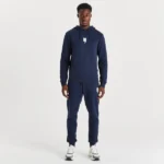 NAVY HOODY WHITE OUTLINE Y LOGO