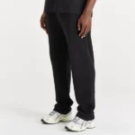 BLACK OPEN HEM JOGGERS