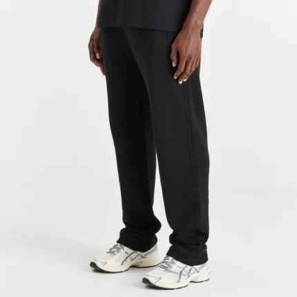BLACK OPEN HEM JOGGERS