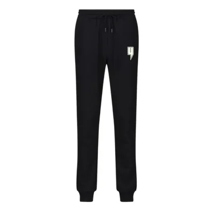 BLACK JOGGERS WHITE OUTLINE Y LOGO