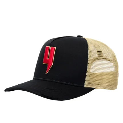 MIXED CONTRAST CAP GOLD RED